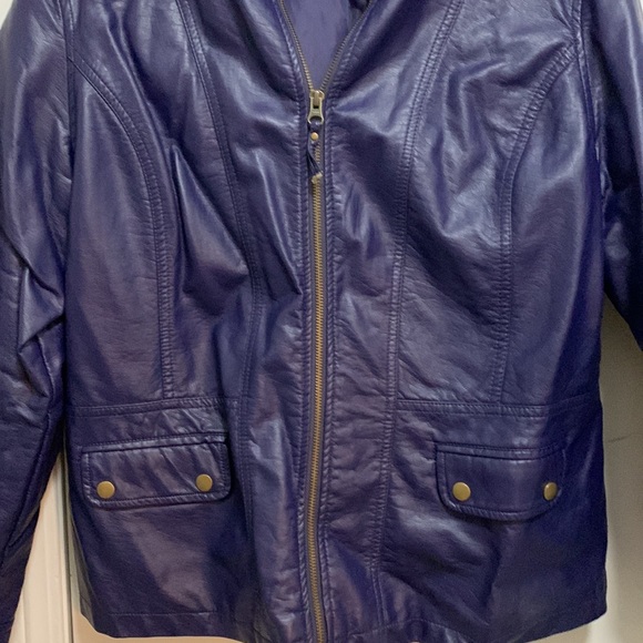 Stylish Northern Reflections Purple Moto Jacket - Picture 3 of 6